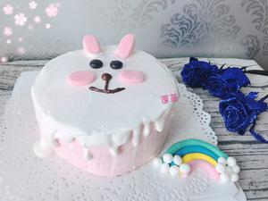萌萌哒line可妮兔蛋糕的做法 步骤3