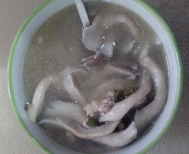 肉末凤尾菇汤的做法