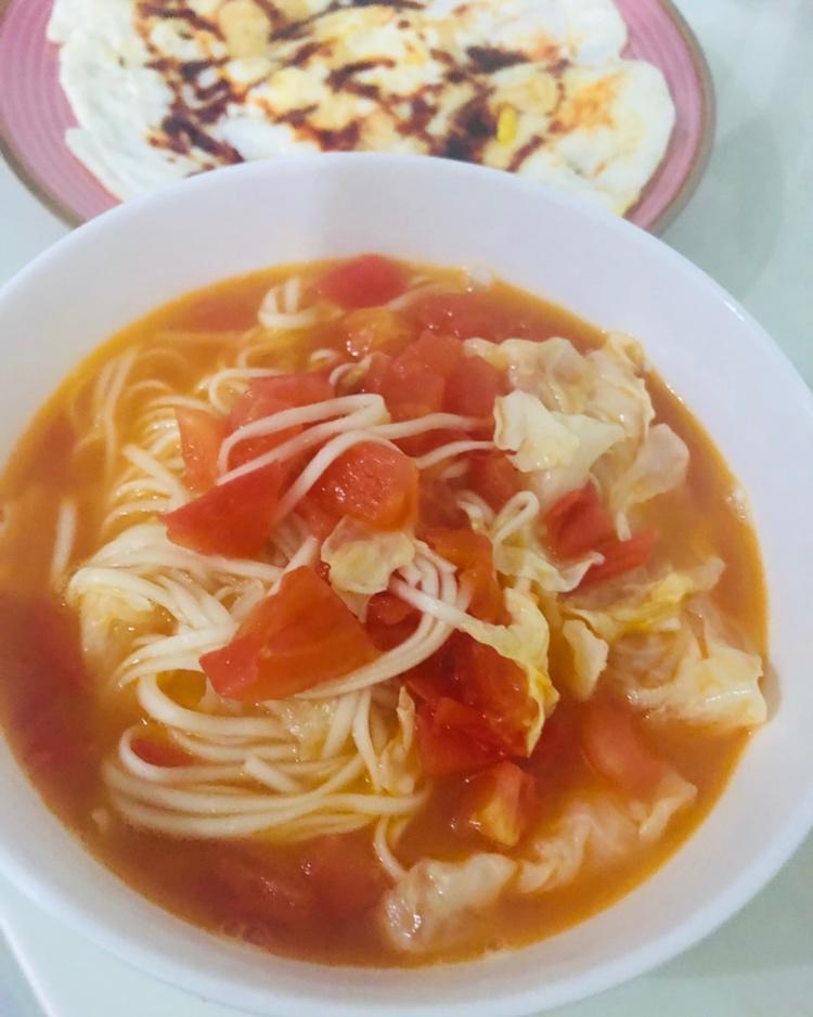 恨不得抱着锅舔的番茄鸡蛋面