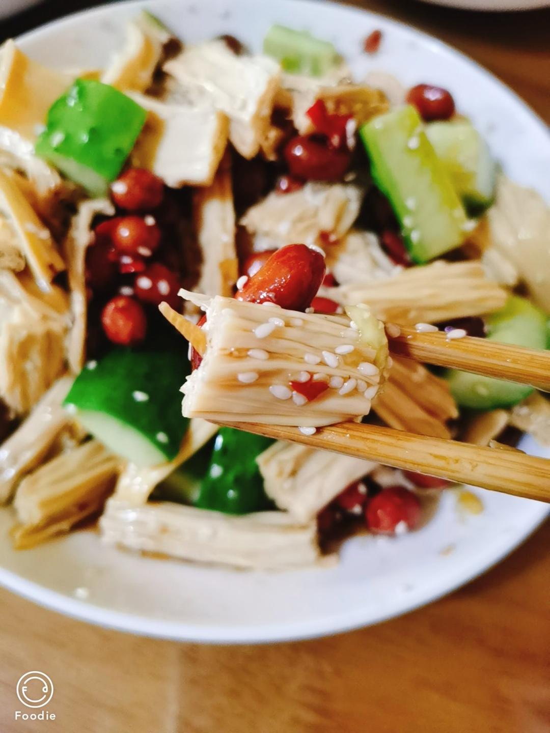 巨好吃的开胃凉拌黄瓜腐竹，零失败