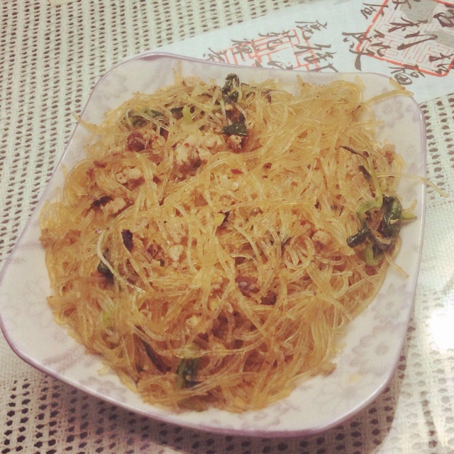 肉末（肉丝）炒粉丝