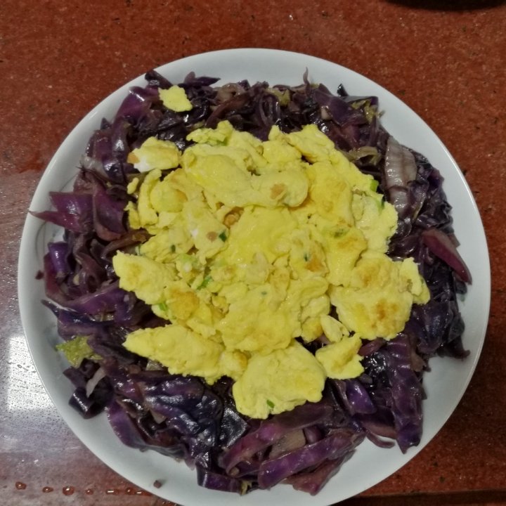 紫包菜滑蛋