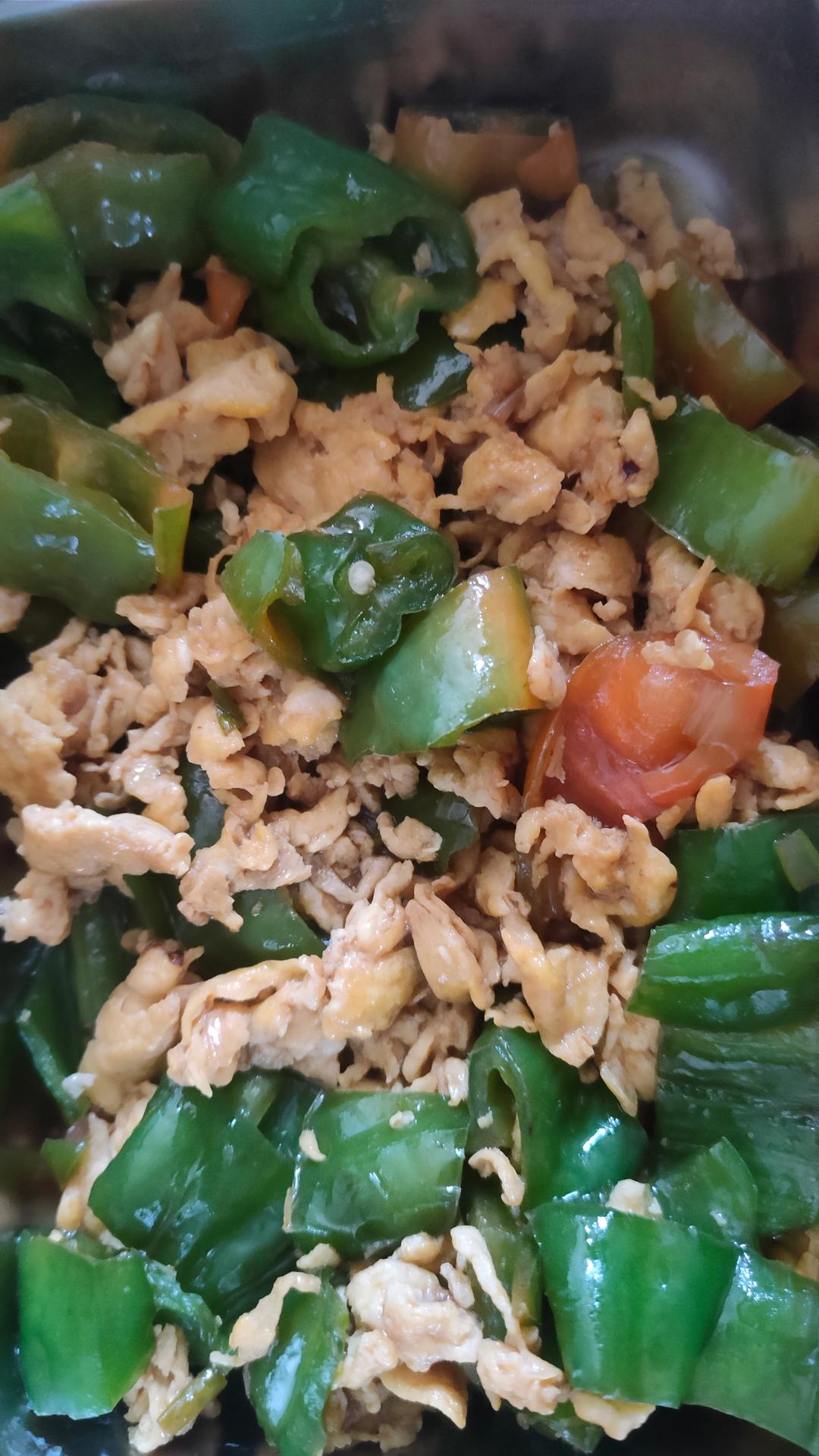 青椒鸡蛋炒火腿