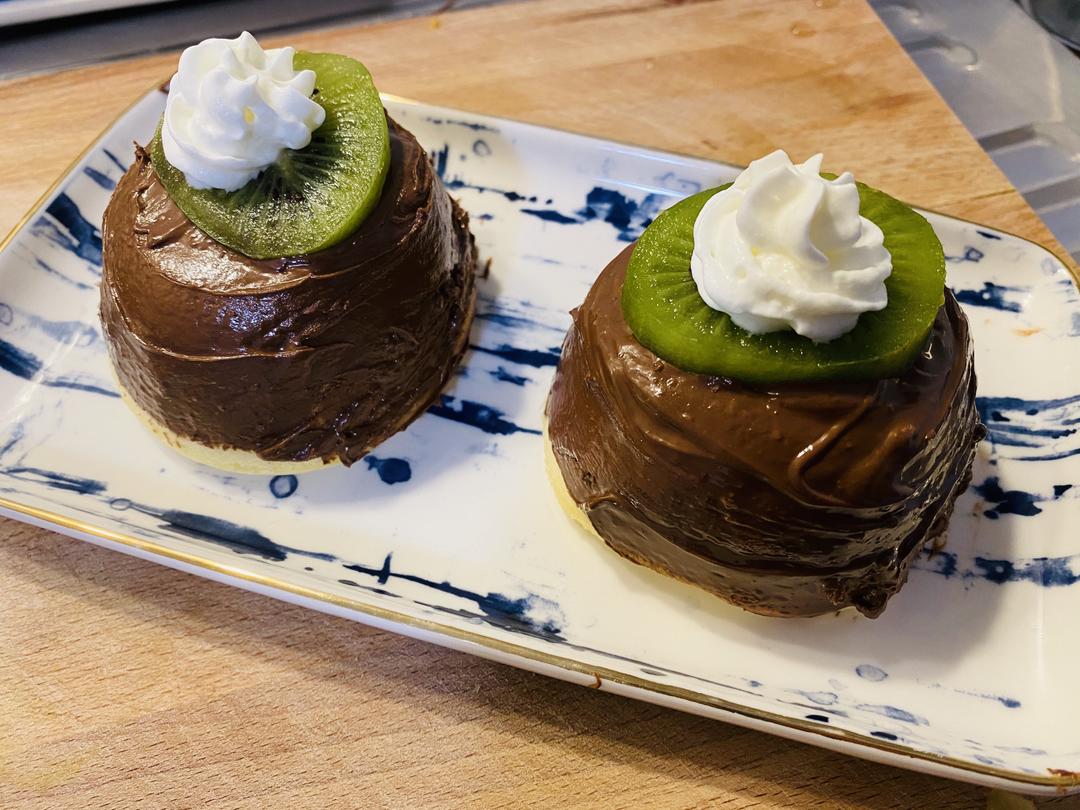 可以舔巧克力的蒸蛋糕