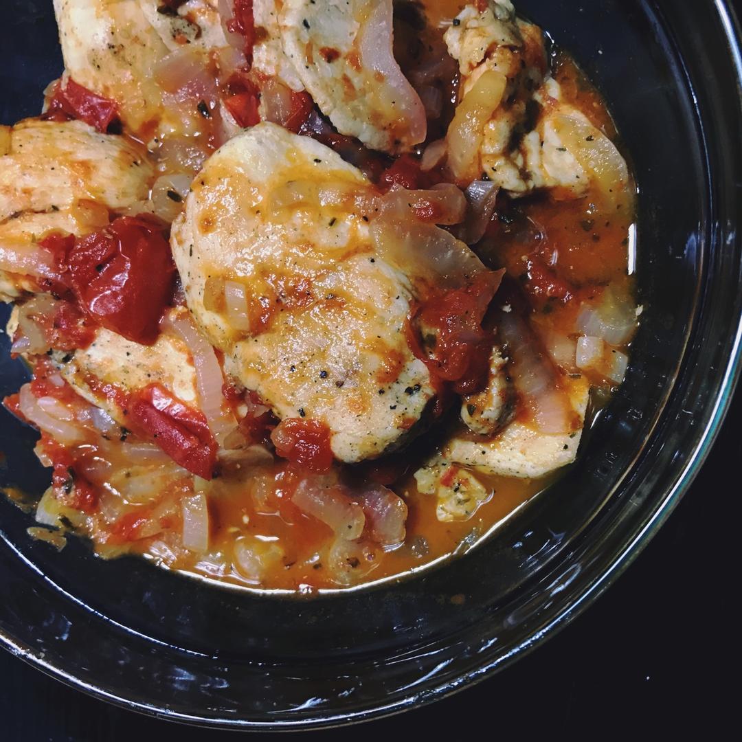 番茄炖鸡胸丨健康·三餐