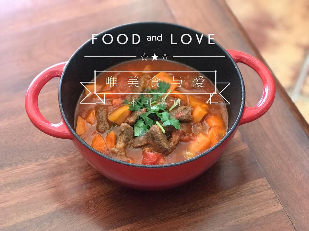 番茄炖带骨牛腩—Staub珐琅铸铁锅