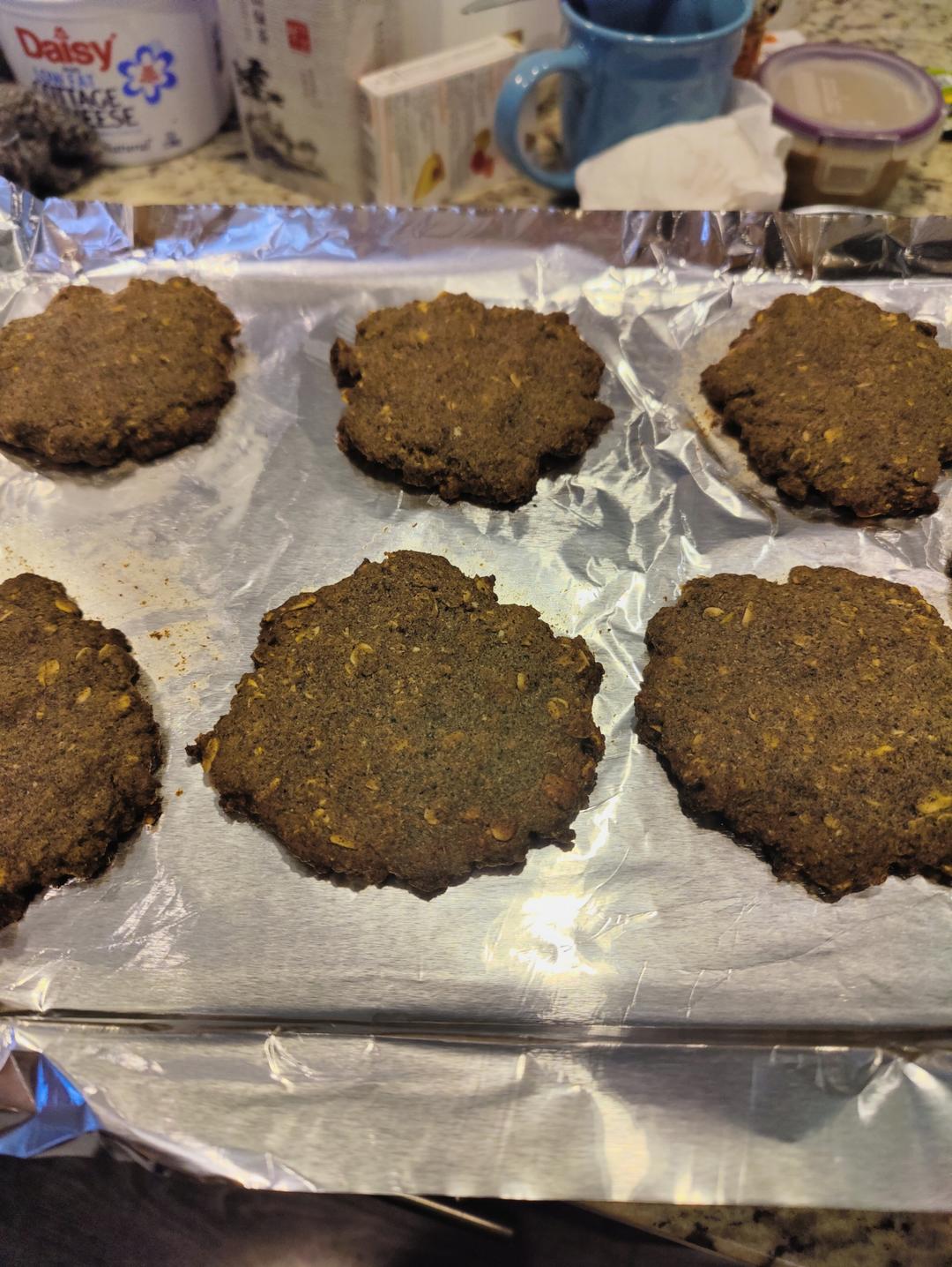 黑芝麻燕麦高纤饼干（无添加，另含植物油减脂配方）