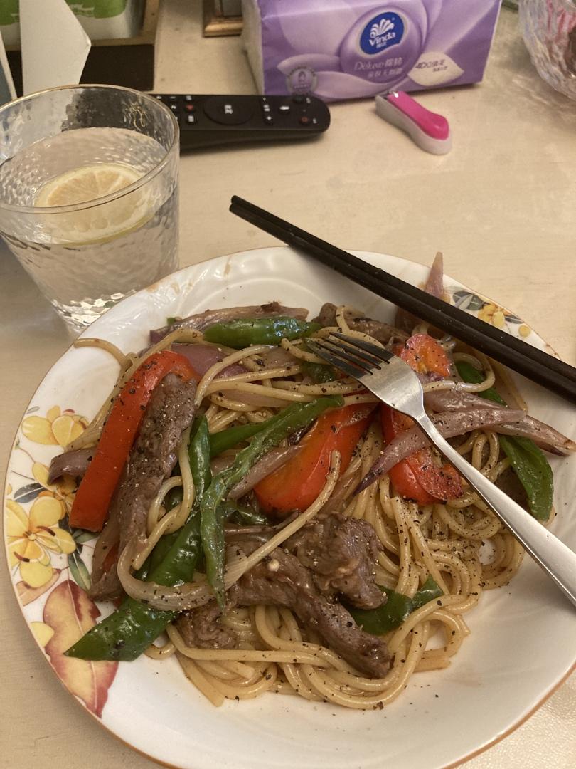 比餐厅好吃的黑椒牛柳意面🍝零失败简单教程