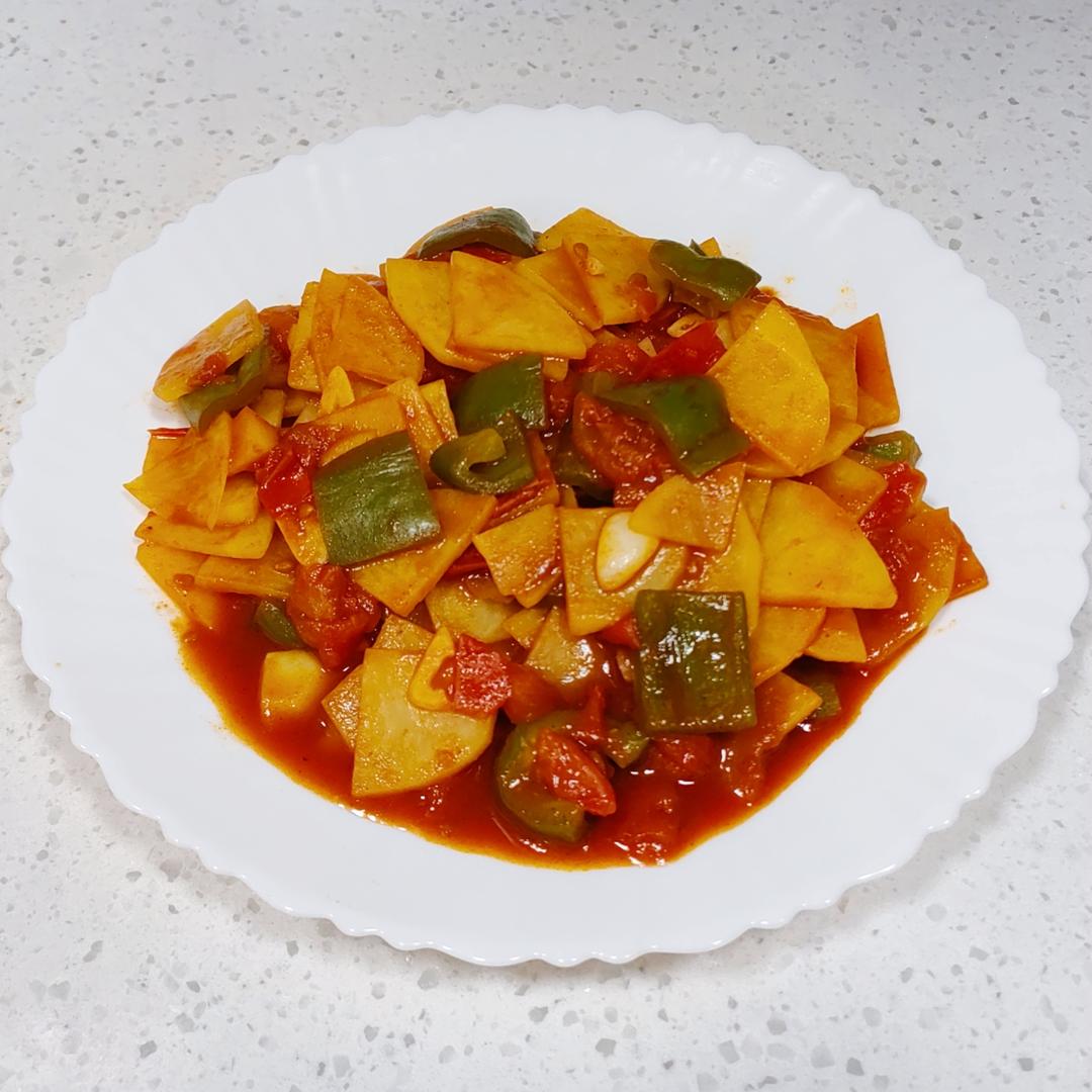 番茄炒土豆片🍅夏日开胃菜🥔