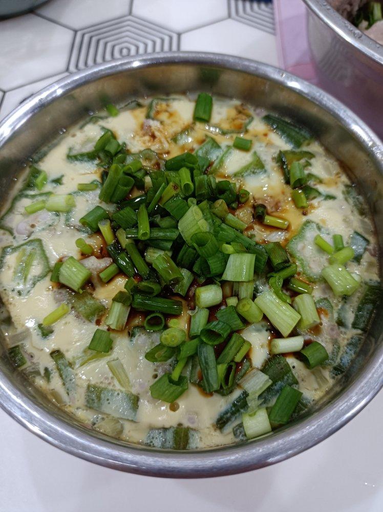秋葵水蒸蛋