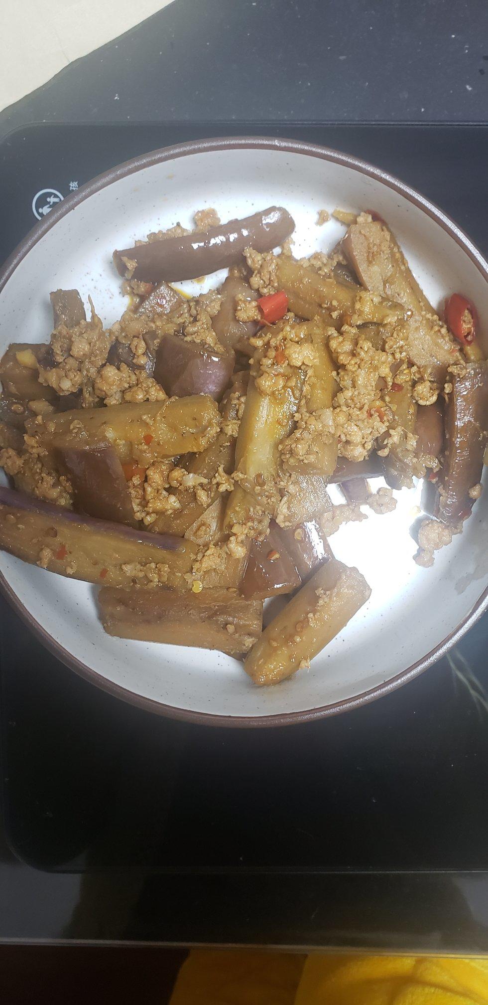 红烧肉沫茄子