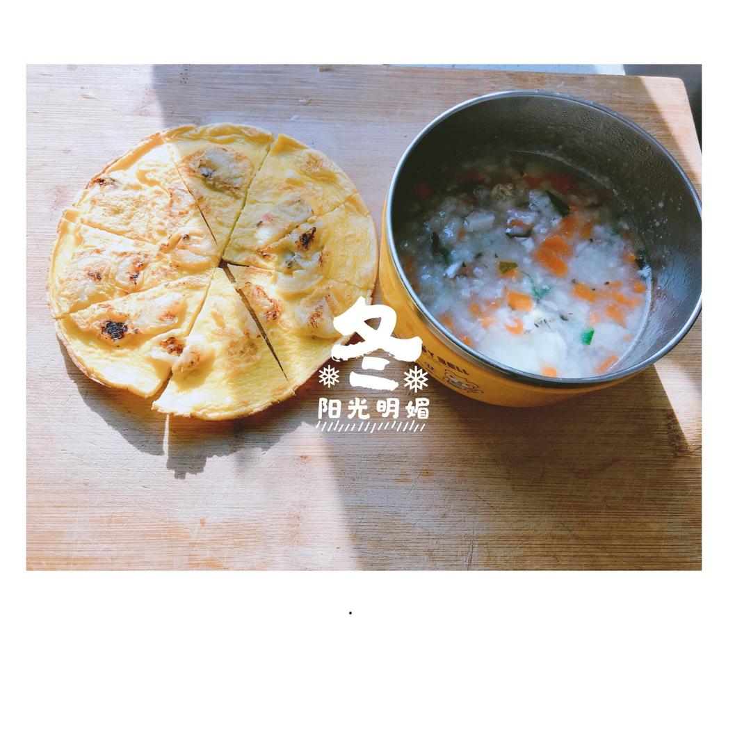 宝宝辅食早餐饼之油菜虾皮鸡蛋饼
