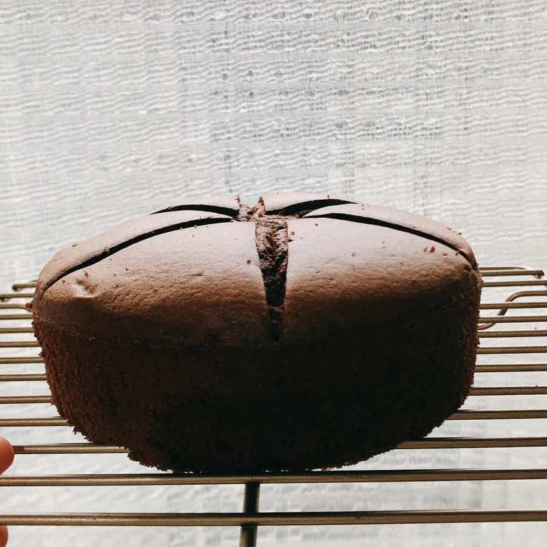六寸巧克力戚风蛋糕