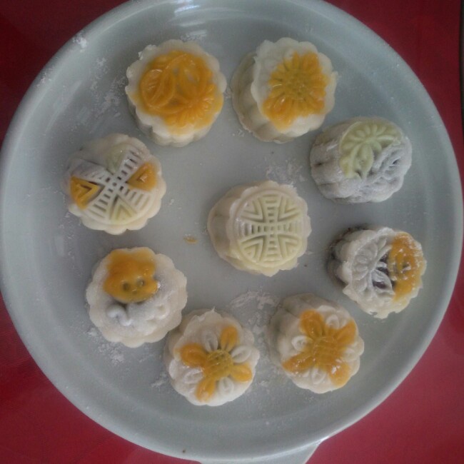 自制抹茶冰皮月饼