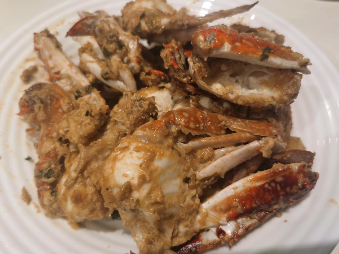 葱姜炒梭子蟹（very easy）