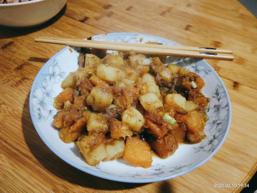 素食之南瓜炖土豆