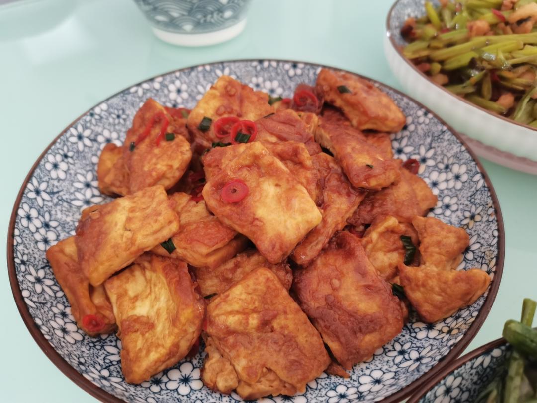 焖煎豆腐