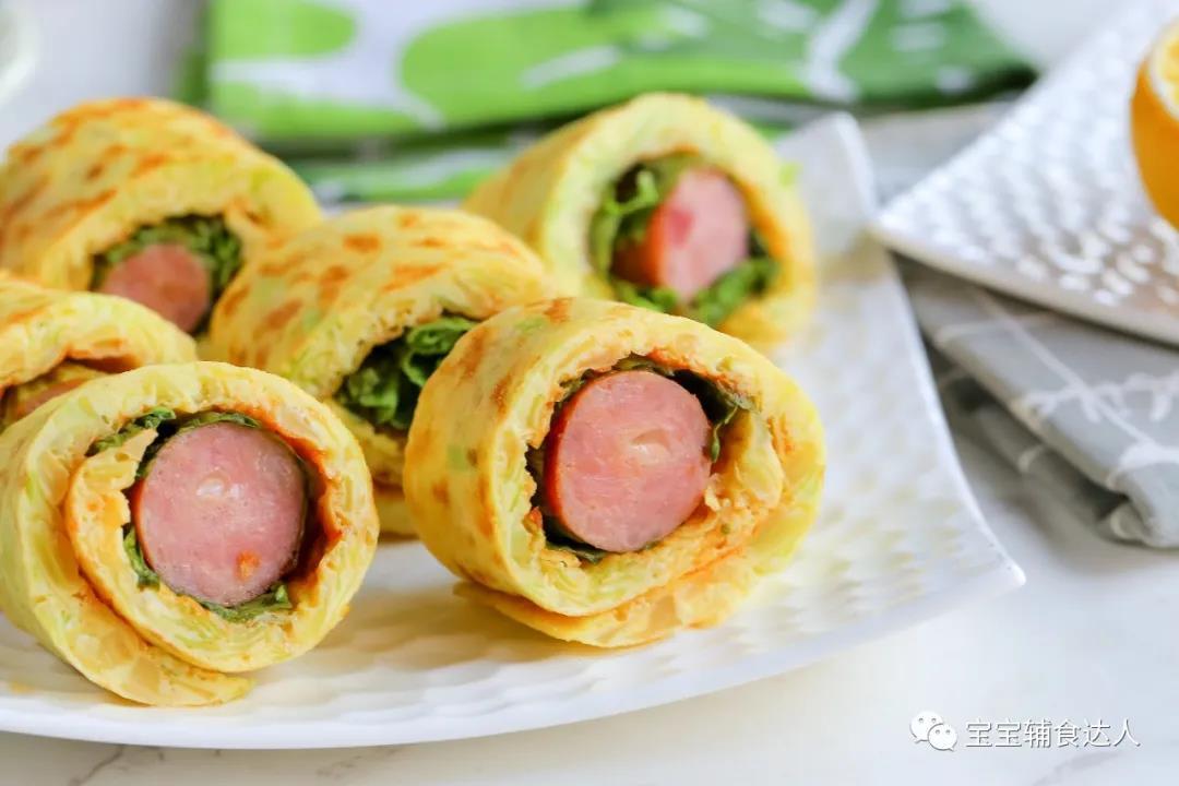 包菜蛋卷【宝宝辅食】的做法