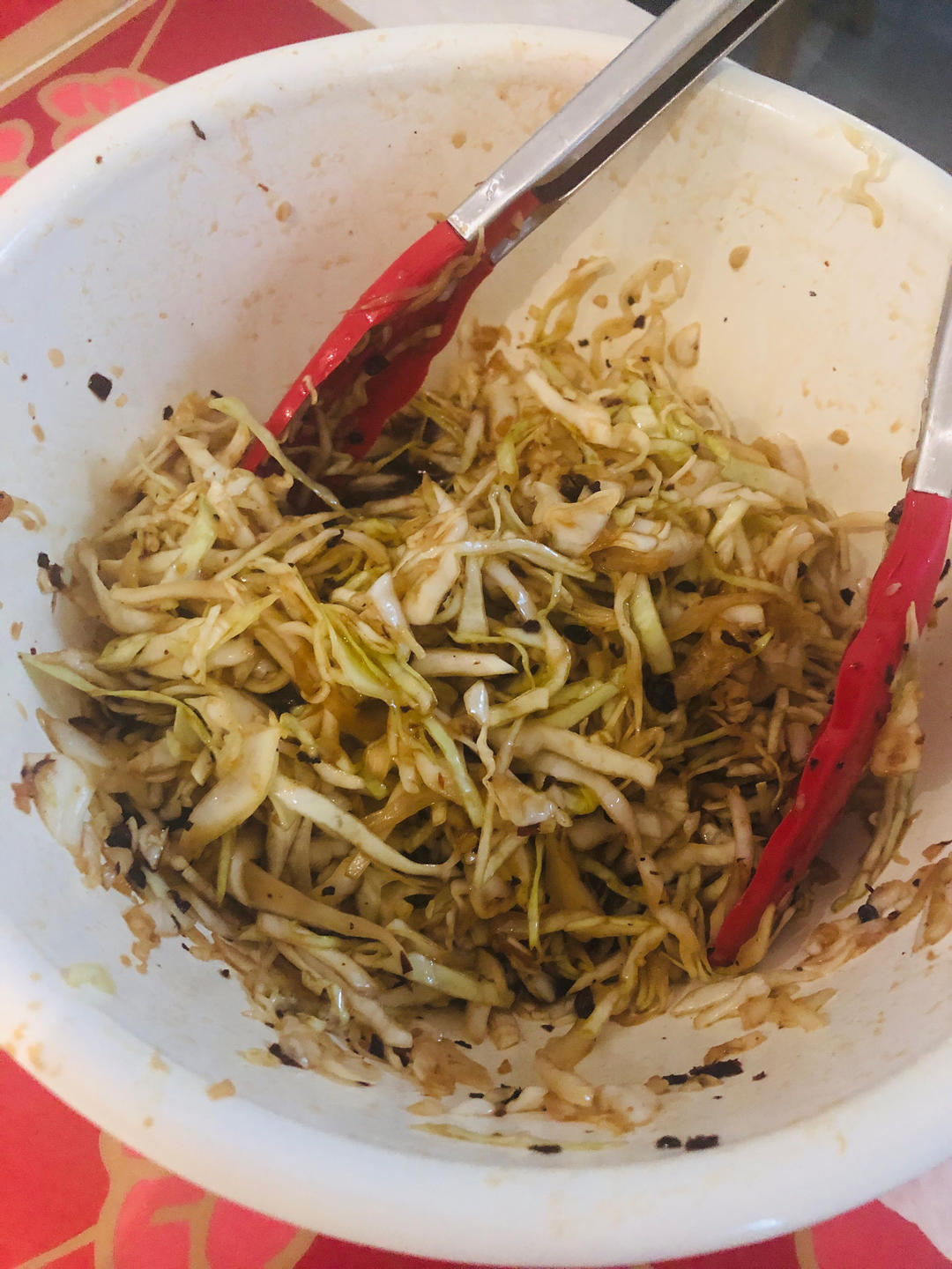 早餐店小菜，凉拌包菜，四川口味，味道超级棒