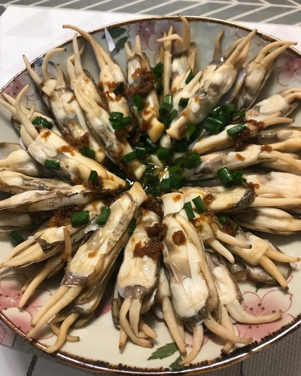 葱香蒜蓉双椒蛏子