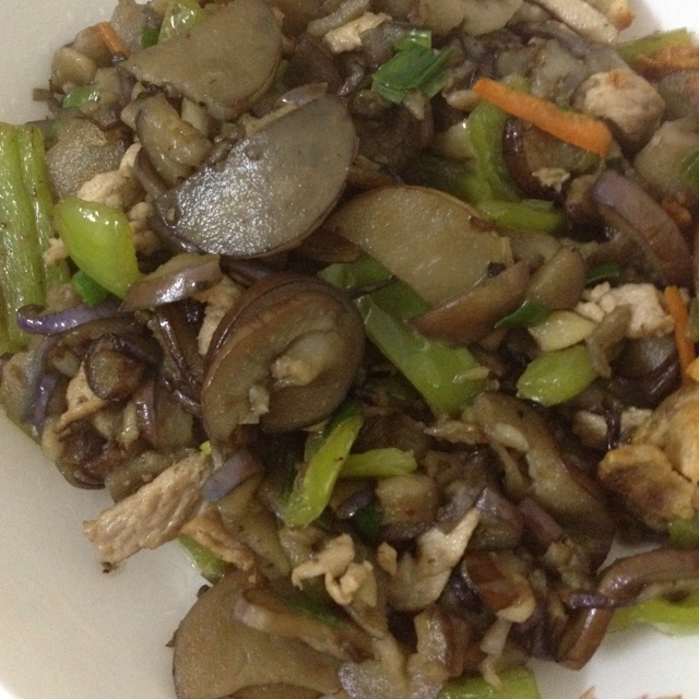 青椒炒茄子
