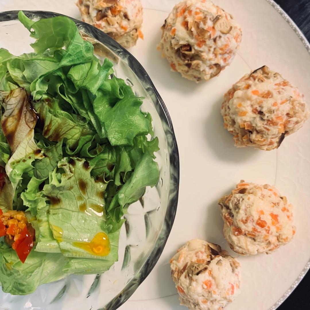 香菇胡萝卜鸡胸肉丸