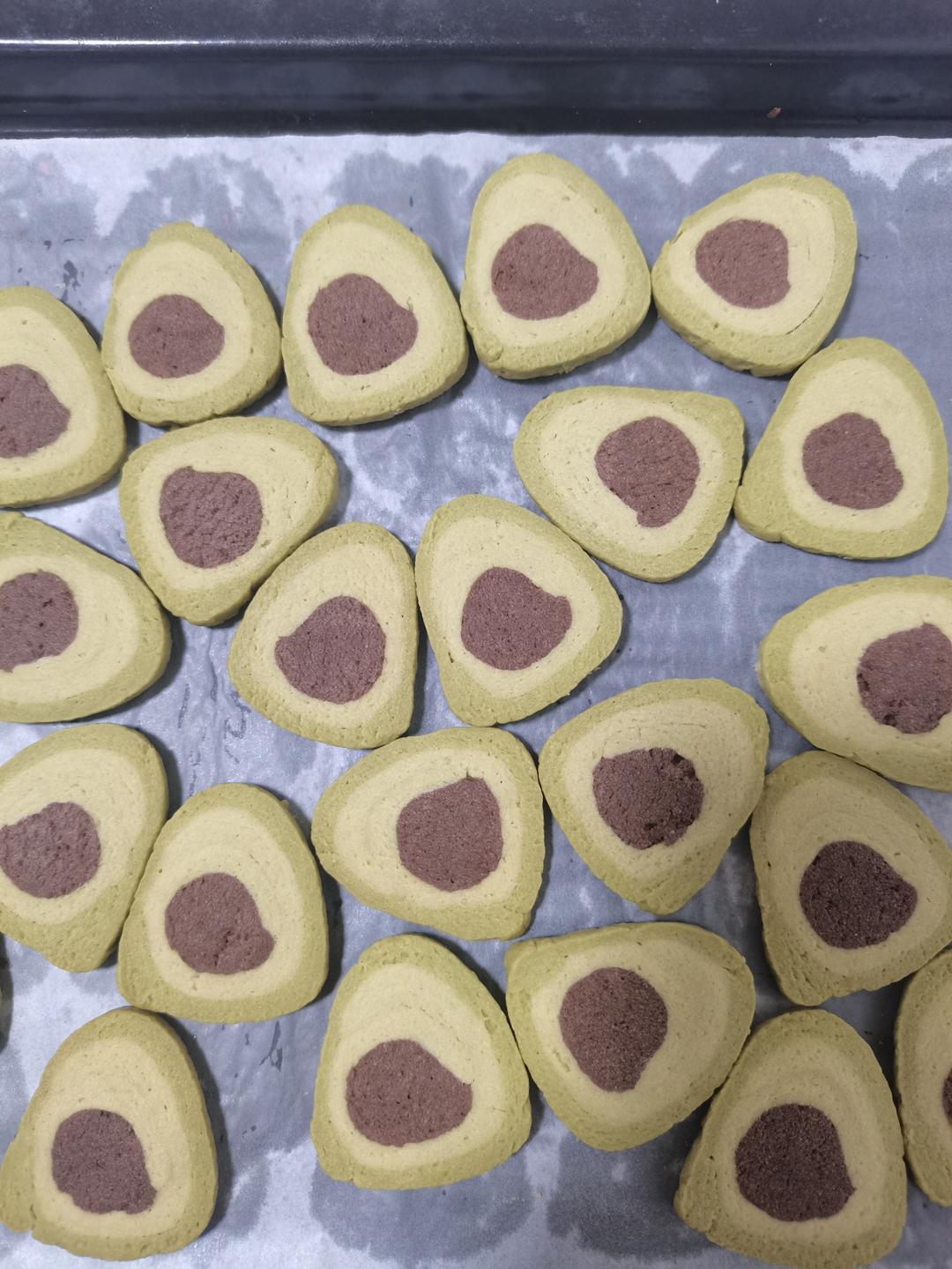 🥑免打发，免模具，清新小可爱—牛油果造型曲奇饼干