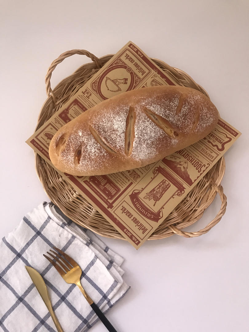 香肠（培根）芝士面包-老面版