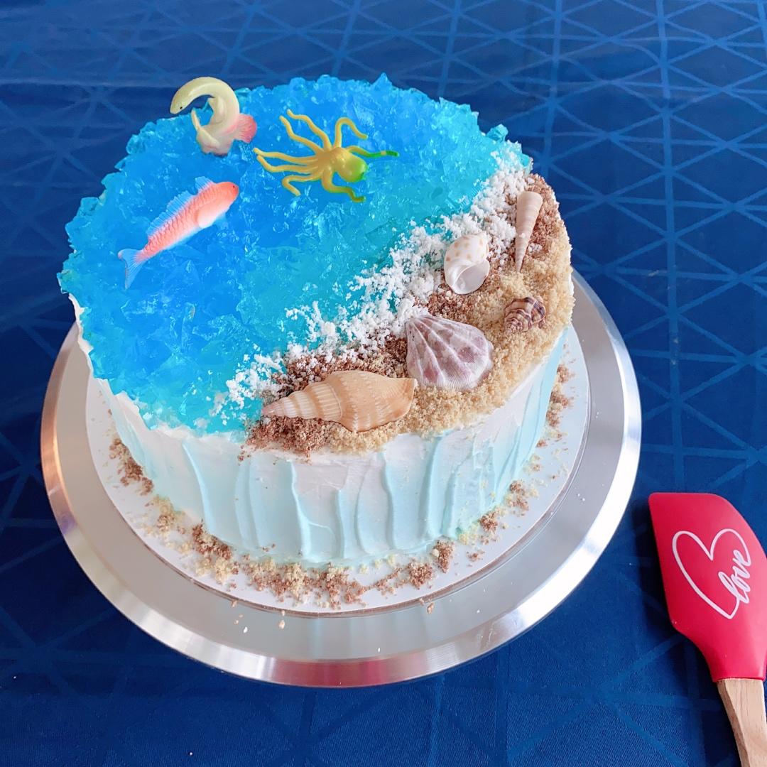 海洋蛋糕（戚风胚鲜奶油版）