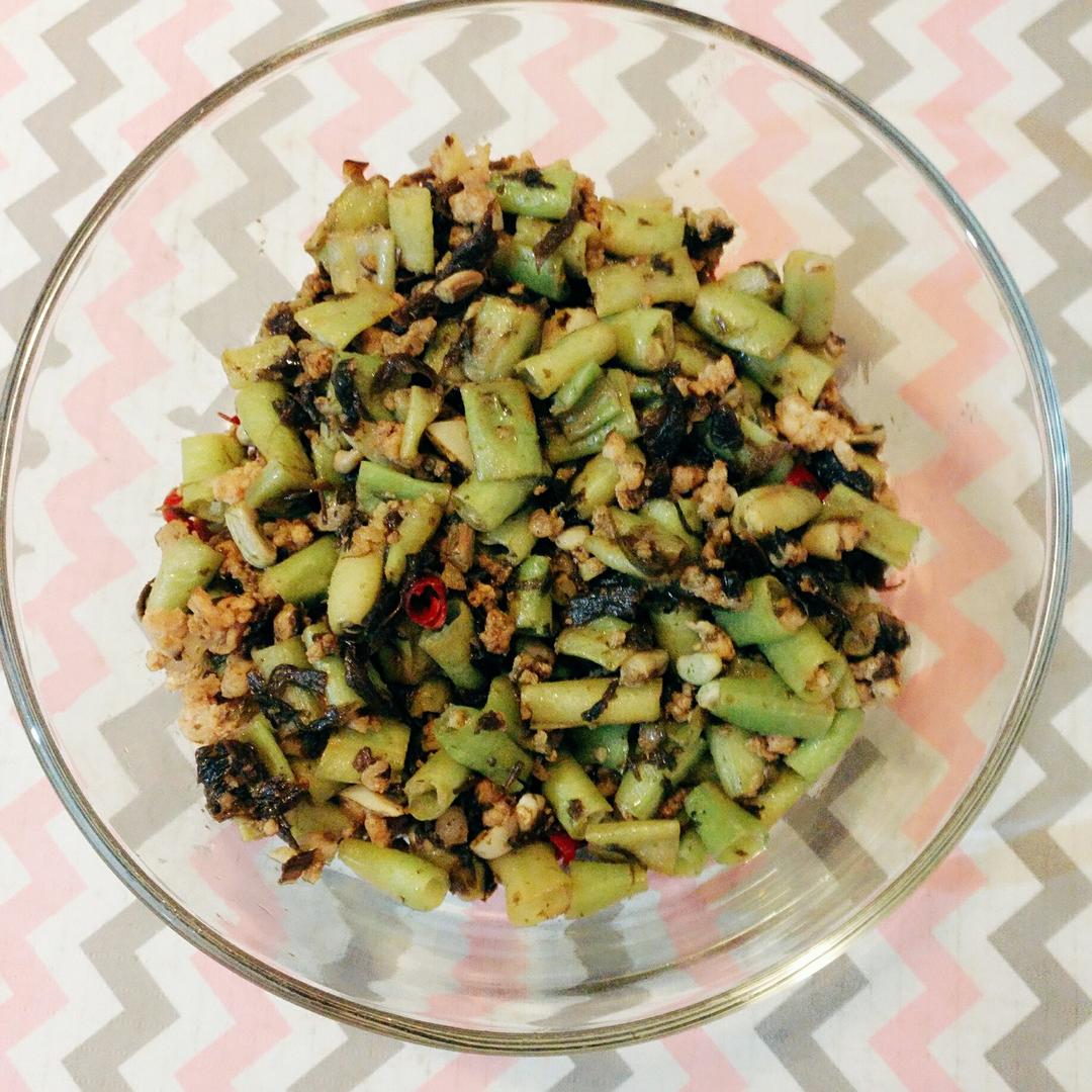 榄菜肉末四季豆