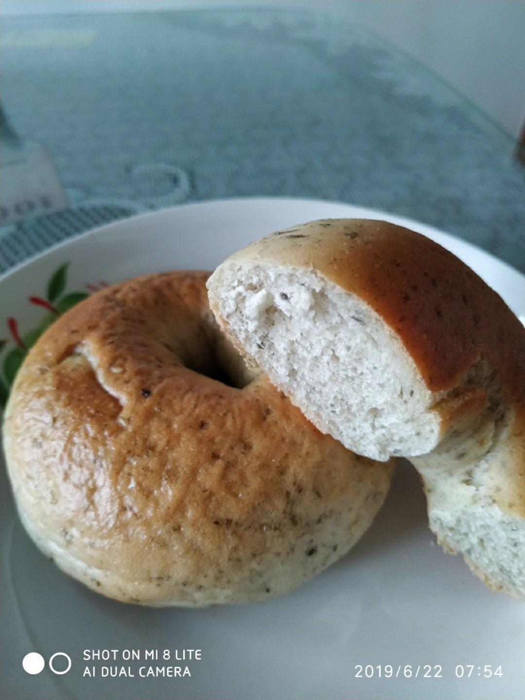 （无油）全麦黑麦贝果bagel~咬劲十足，越嚼越香