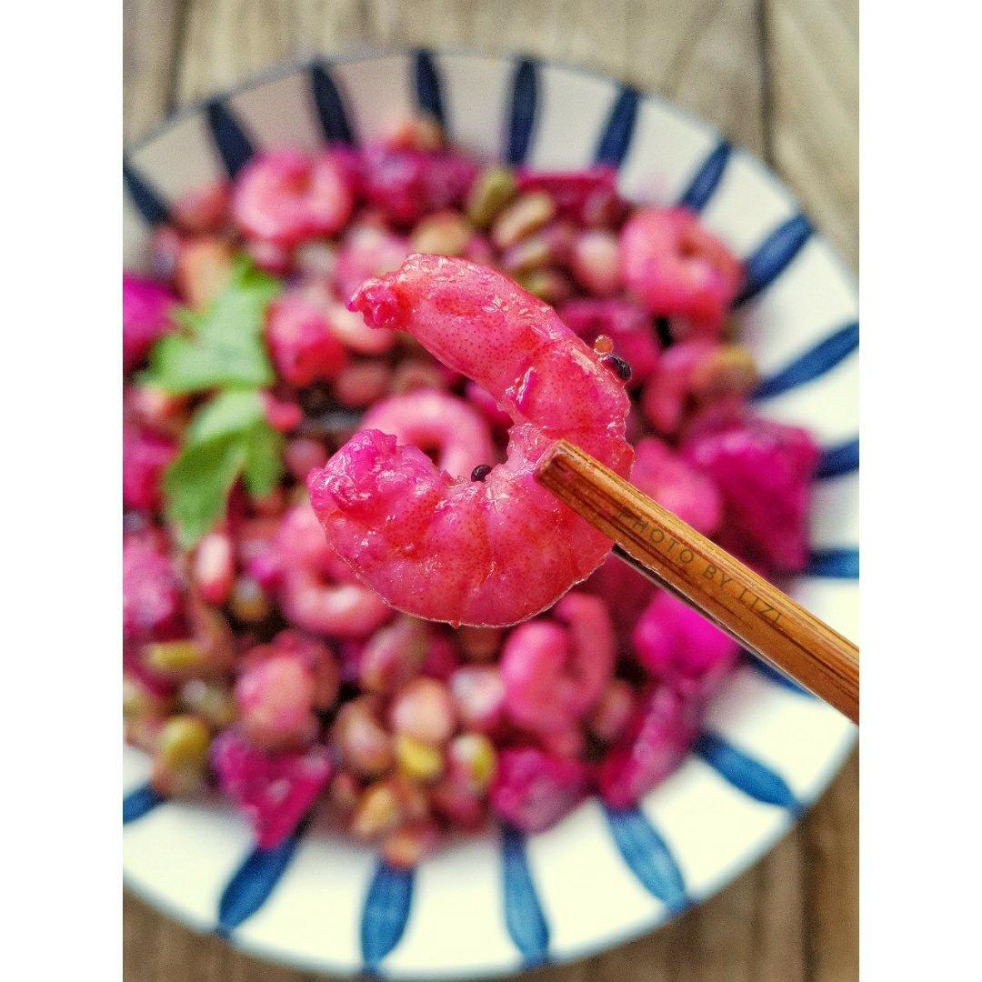 红心火龙果虾仁