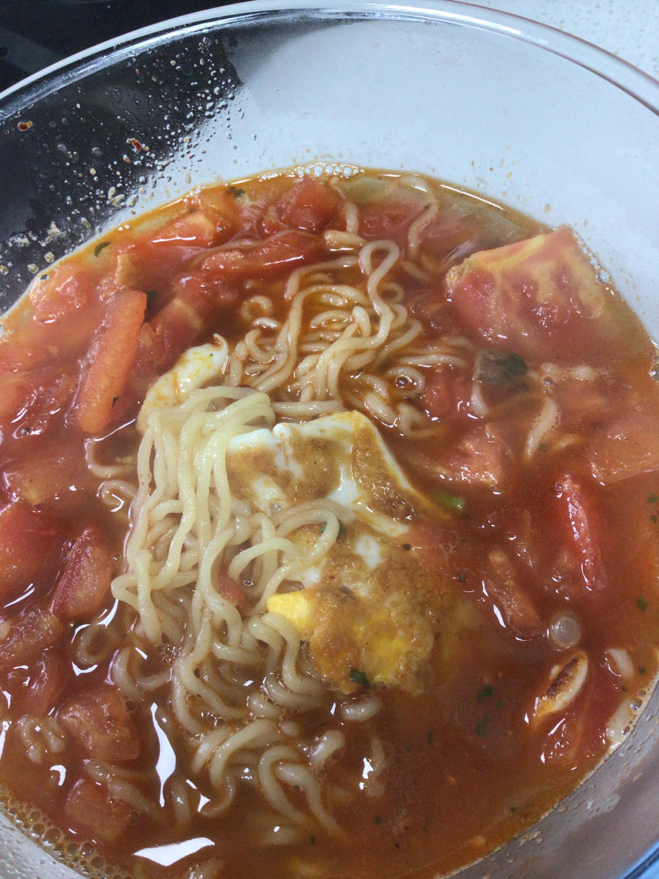 荷包蛋焖面（西红柿鸡蛋面、茄汁面）