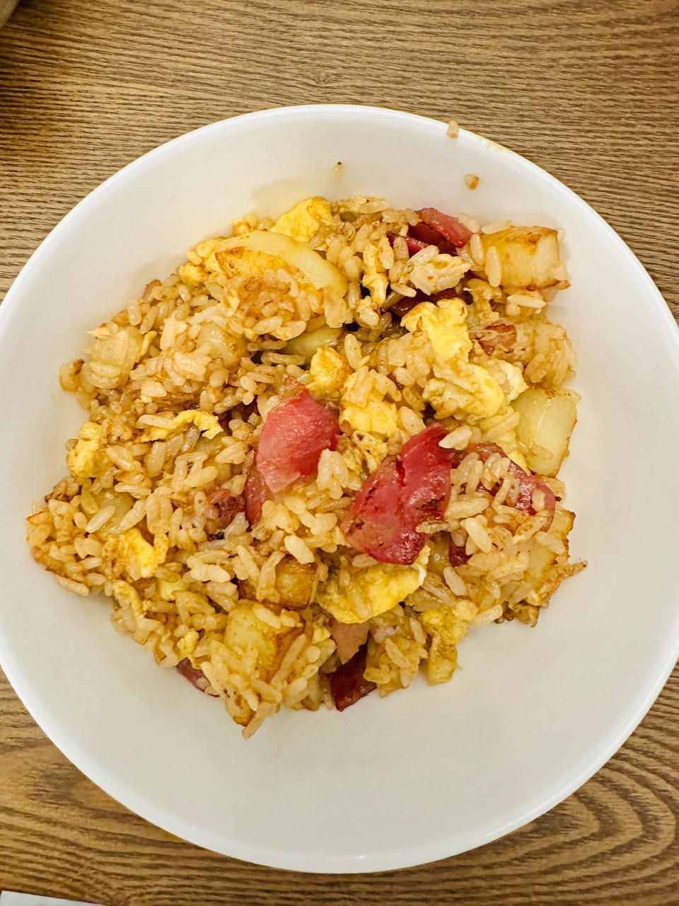 邻居抢着来我家吃土豆香肠炒饭，原来这么香！