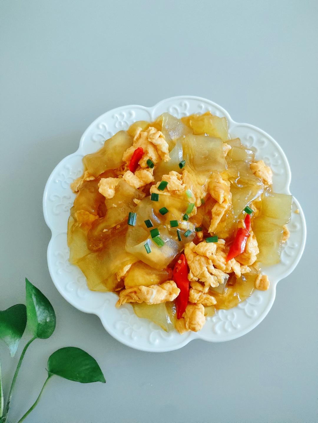 家常粉皮炒鸡蛋