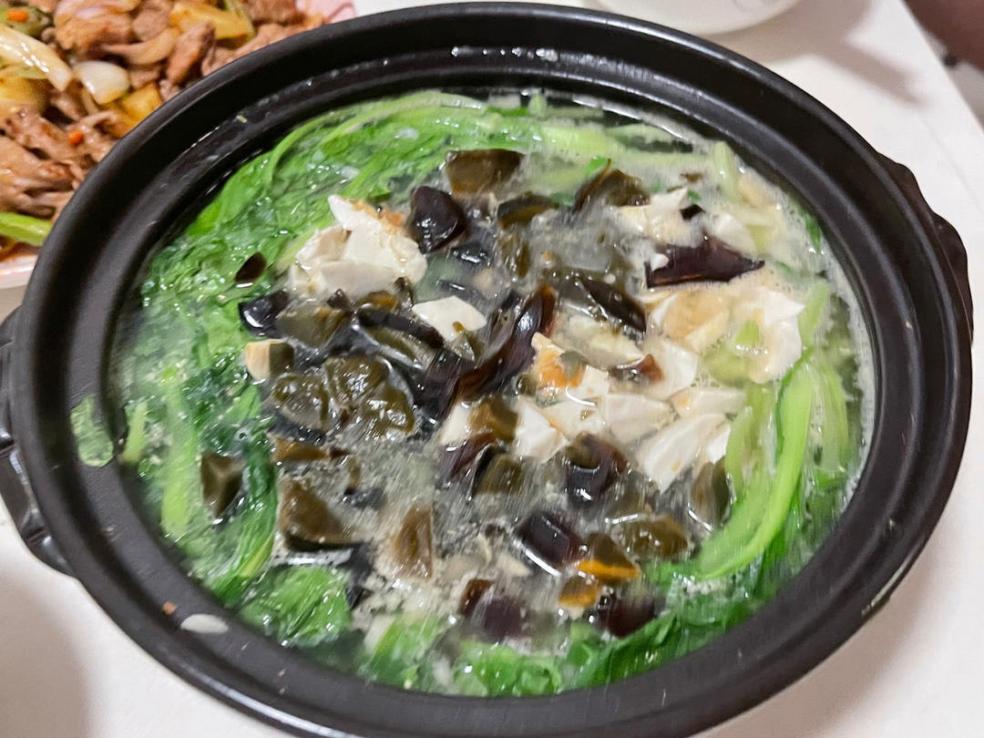 鲜掉眉毛的超快手素食上汤鸡毛菜