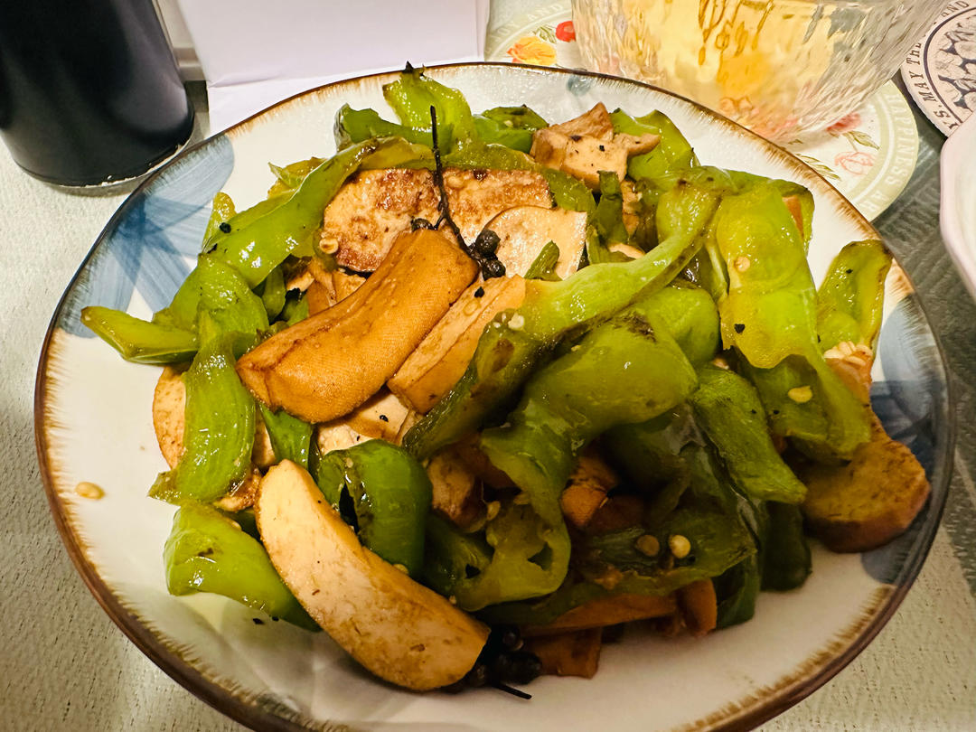 青椒炒豆干
