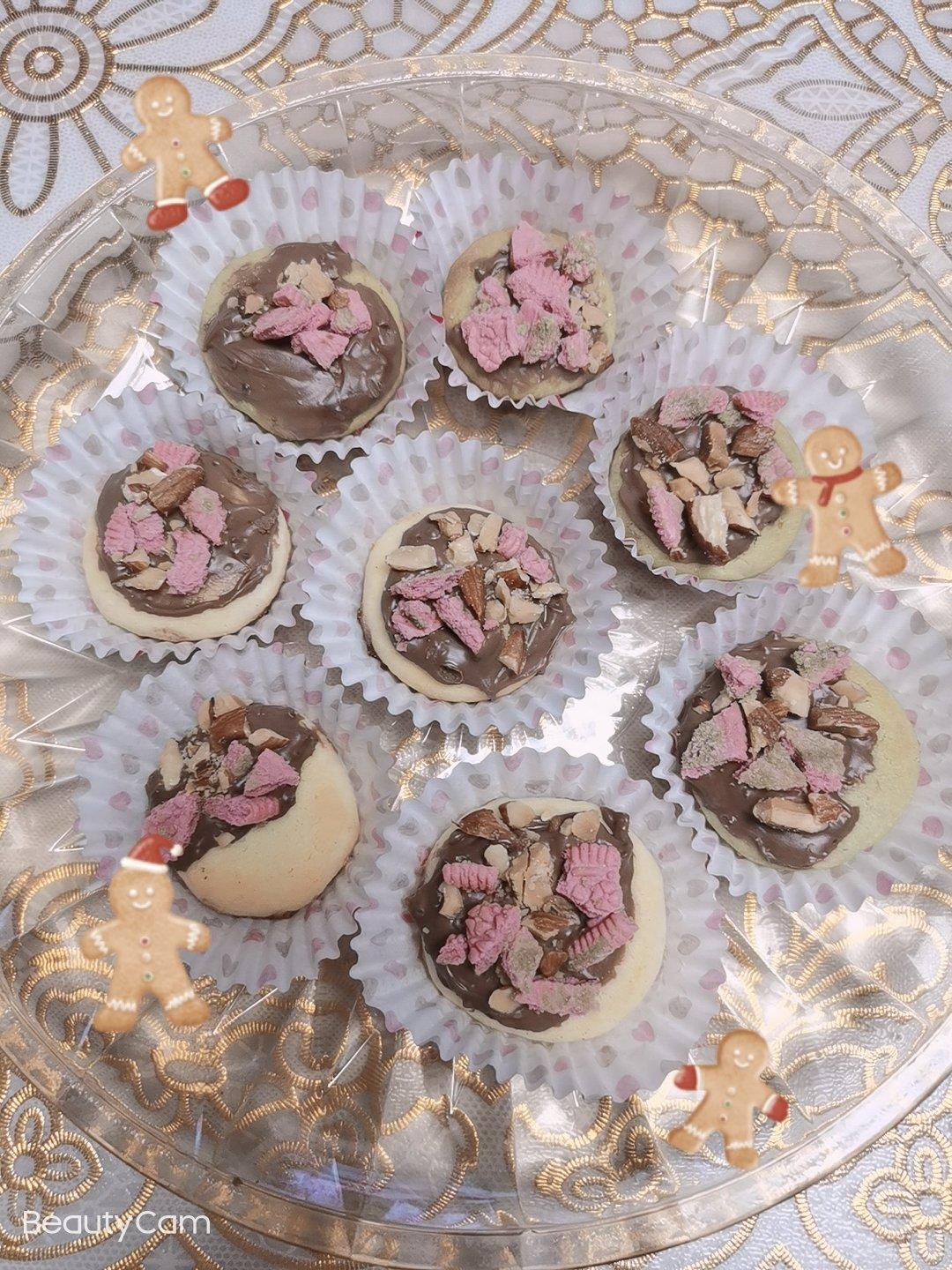 圣诞花环曲奇饼干，简单又好吃的节日小点心～