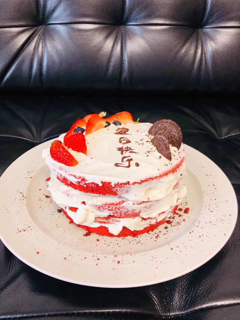 不会抹面也可以轻松搞定🎂红丝绒生日蛋糕