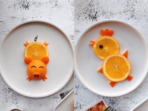 橙子水果拼盘（鹰猫虎狮象猪鸡）的做法 步骤5