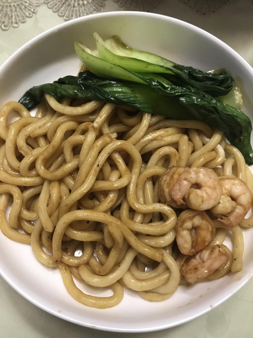 🔥爆好吃的黑椒虾仁炒乌冬面㊙️吃一口就沦陷❗️