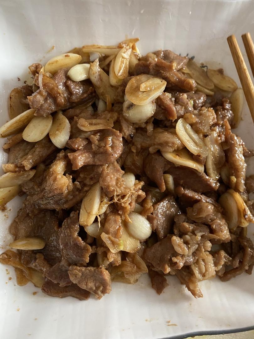 蒜爆羊肉