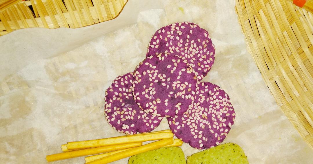 紫薯芝麻饼
