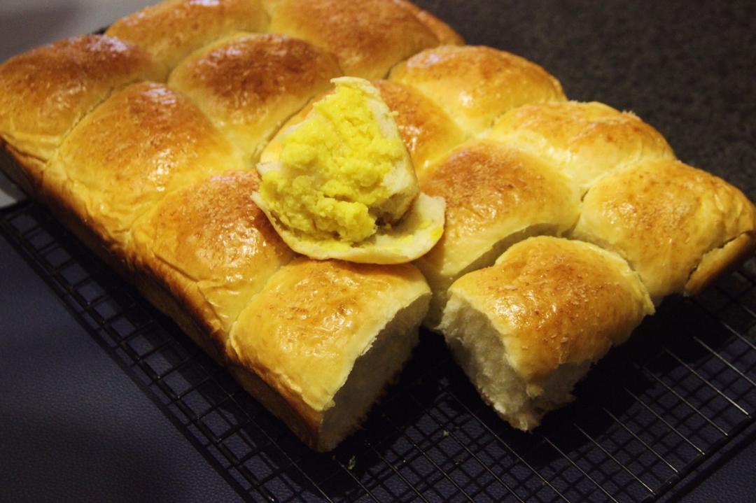 奶黄小餐包-一次发酵超好吃（附快手奶黄馅制作方法）