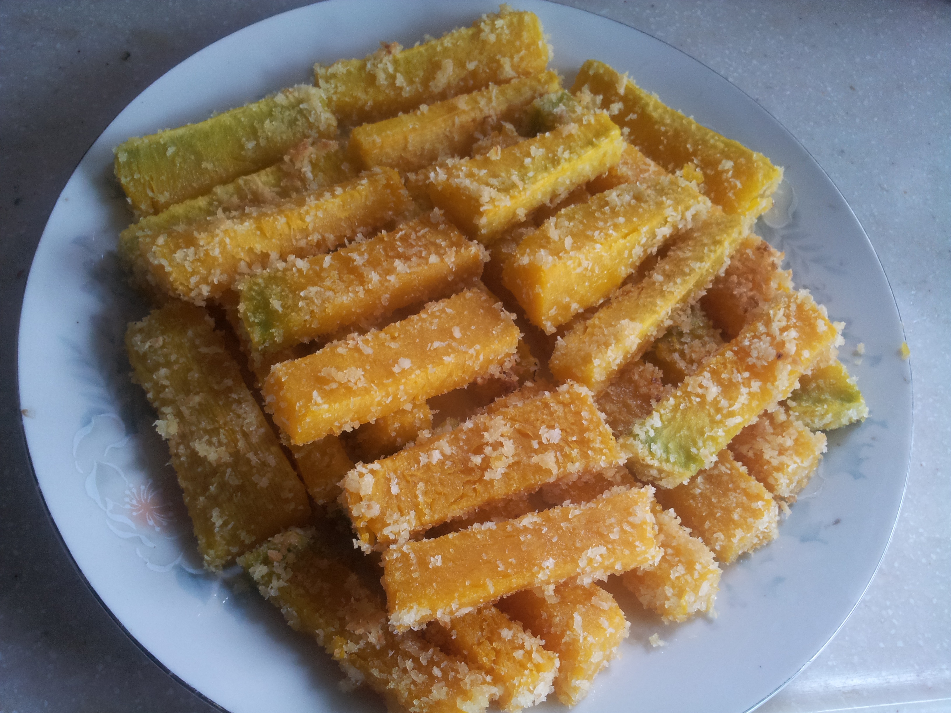 椰蓉烤红薯条（健康夜宵）