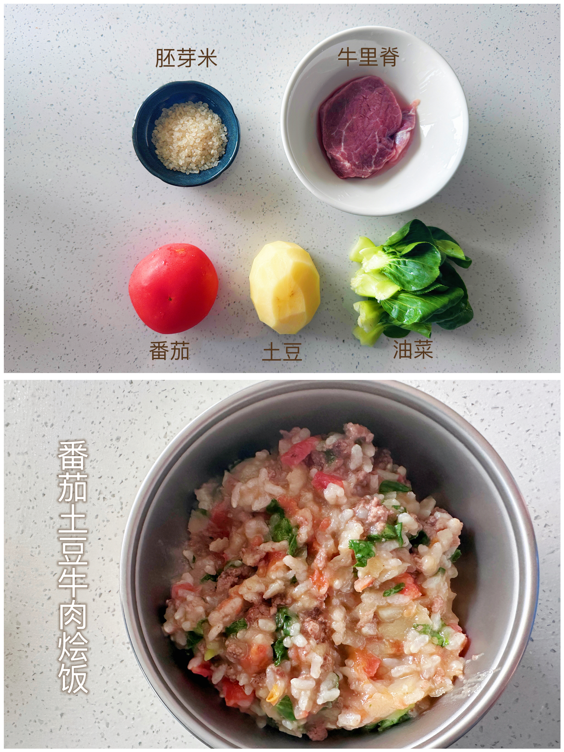 辅食｜11月龄宝宝营养美味的番茄土豆牛肉烩饭的做法