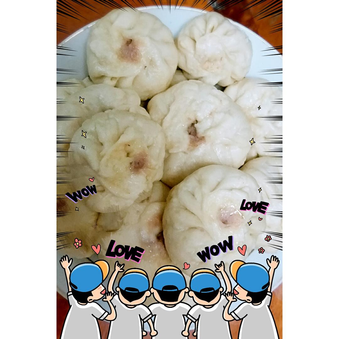 节省一半时间的大包子（另付翠绿菜包子，肉包子，腹黑包子食谱）