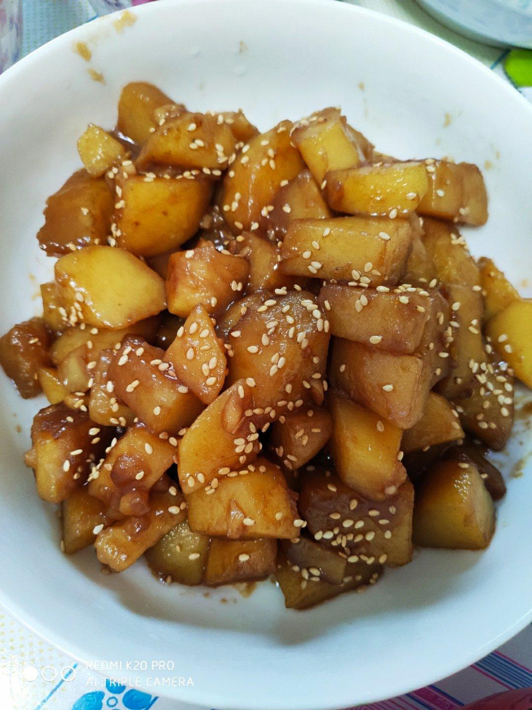 可乐土豆￨盘子都舔干净了