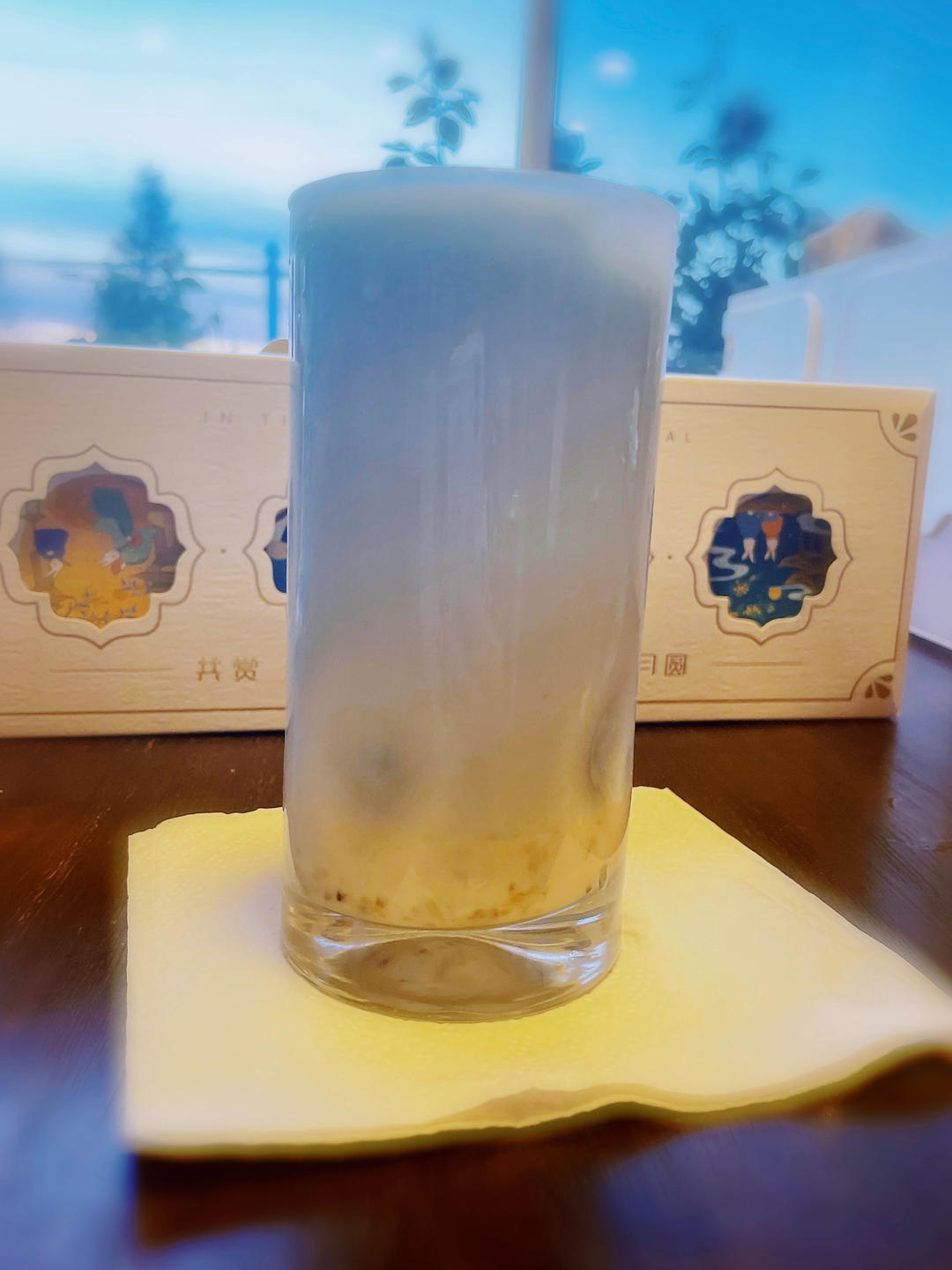 富士山初雪🏔️蝶豆花冰牛奶