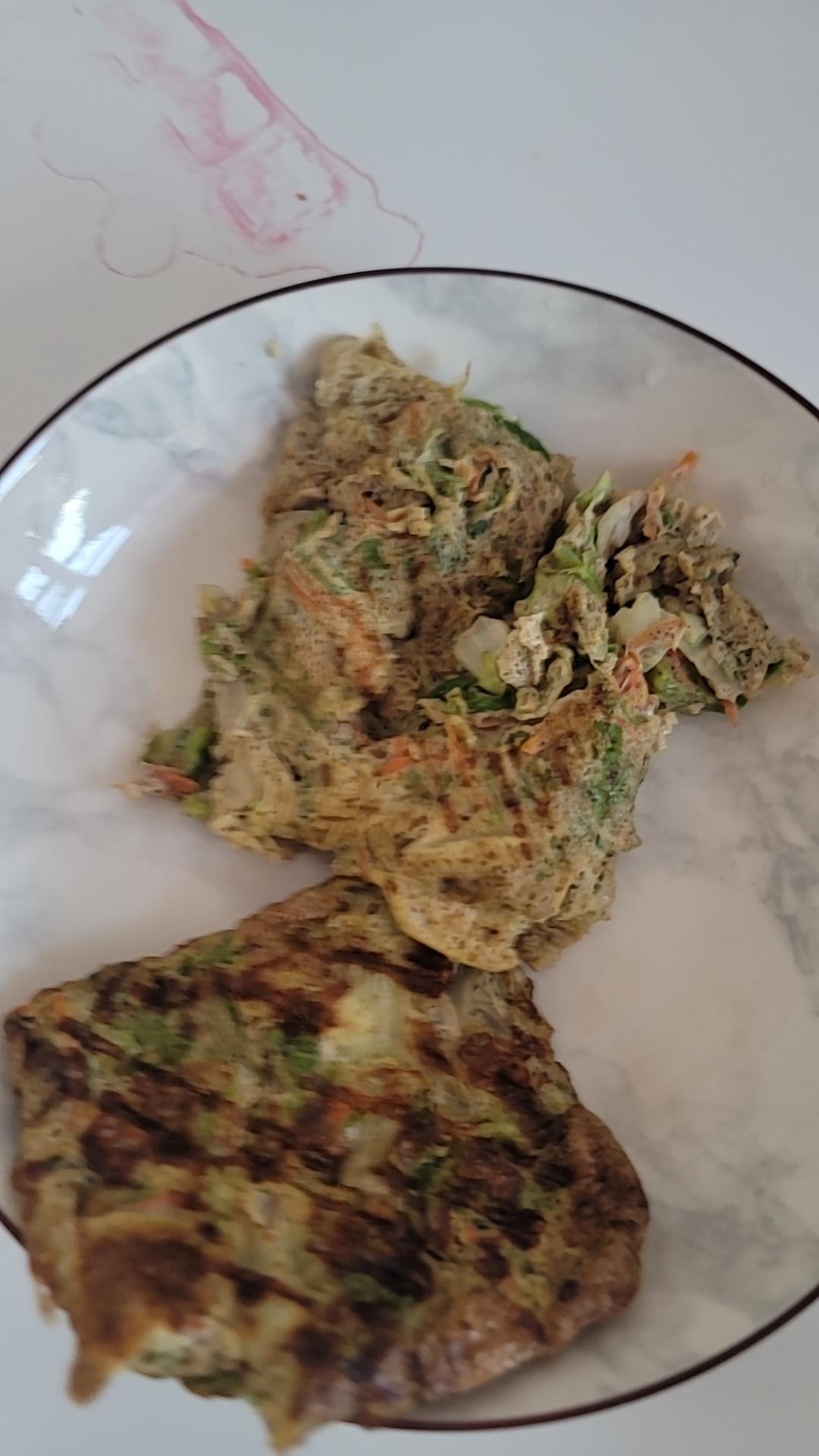 包菜蛋饼也太好吃了吧！！！吃撑才153大卡